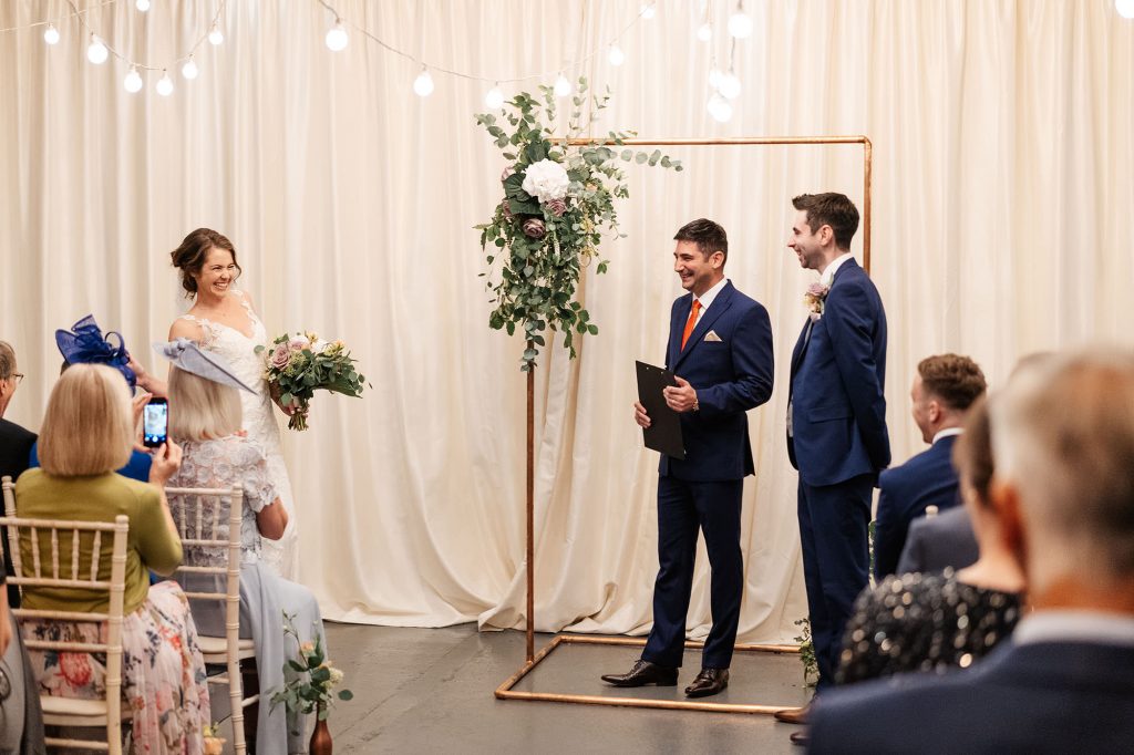 An industrial wedding in Leeds at New Craven Hall